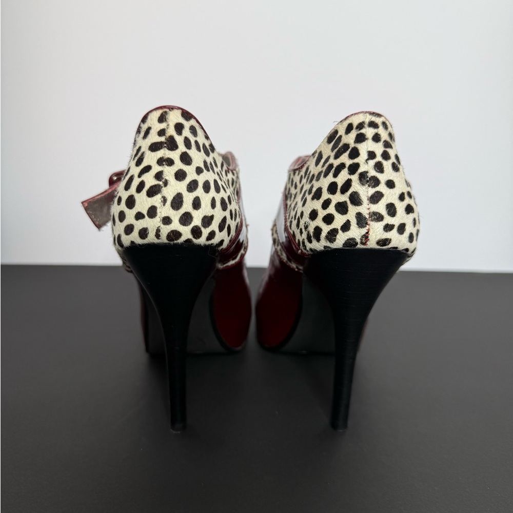 Naughty Monkey Red and Leopard Heels - Picture 5 of 9